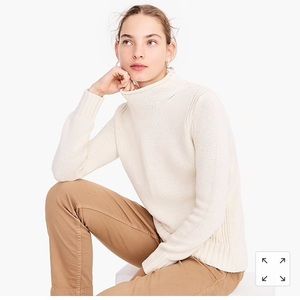 J Crew Always Classic Rollneck Sweater in Ivory